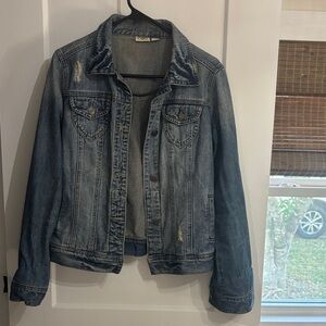 Distressed Blue Jean Jacket